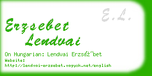 erzsebet lendvai business card